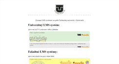 Desktop Screenshot of moodle.tuke.sk